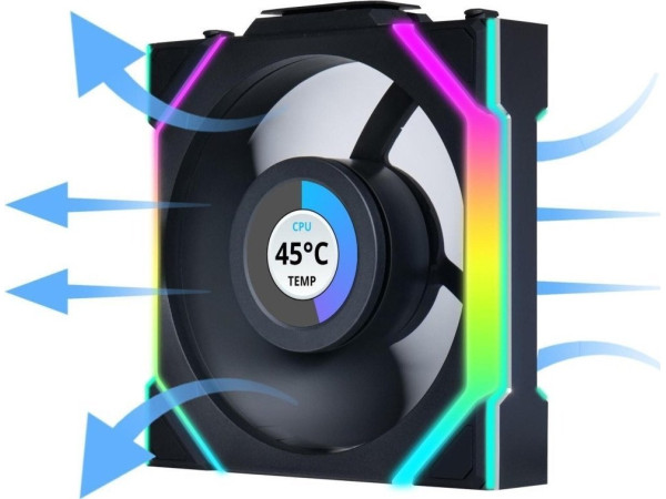 Вентилятор для корпуса Lian Li Uni Fan SL 120 Wireless LCD G99.12RSLLCD1W1B.R0