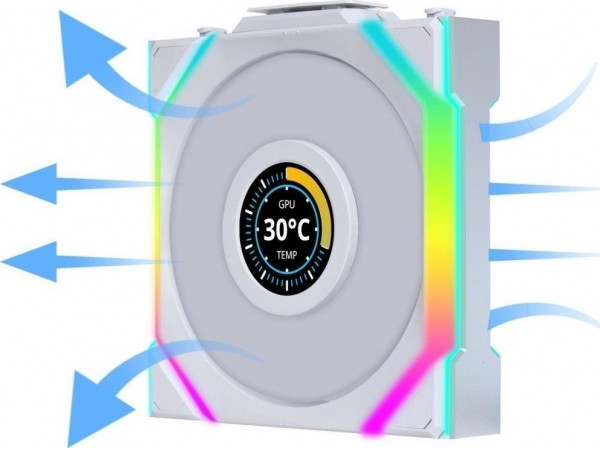 Вентилятор для корпуса Lian Li Uni Fan SL 120 Wireless LCD Reverse G99.12RSLLCD1W1W.R0