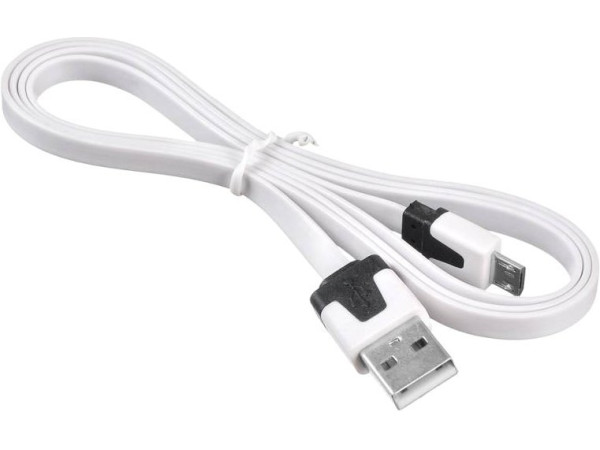 Кабель Buro BHP microUSB 1M Flat (белый)