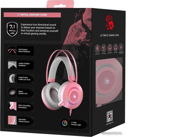 Наушники A4Tech Bloody G521 (розовый)