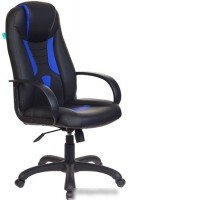 Кресло Бюрократ VIKING-8/BL+BLUE (черный/синий)