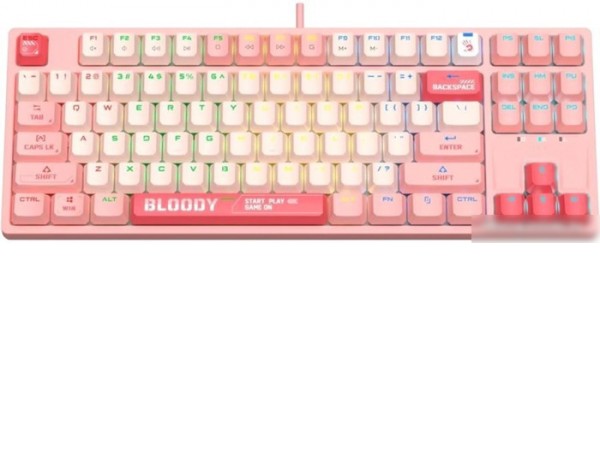 Клавиатура A4Tech Bloody S87 Energy Pink (Bloody BLMS Red Plus)