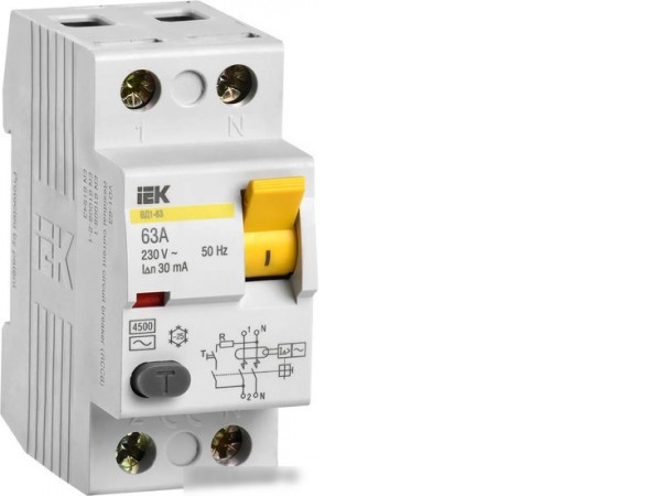 Устройство защитного отключения IEK ВД1-63 2P 63А 30mA MDV10-2-063-030