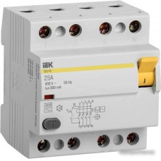 Устройство защитного отключения IEK ВД1-63 4Р 25А 300мА MDV10-4-025-300