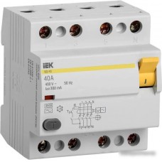 Устройство защитного отключения IEK ВД1-63 4Р 40А 300мА MDV10-4-040-300