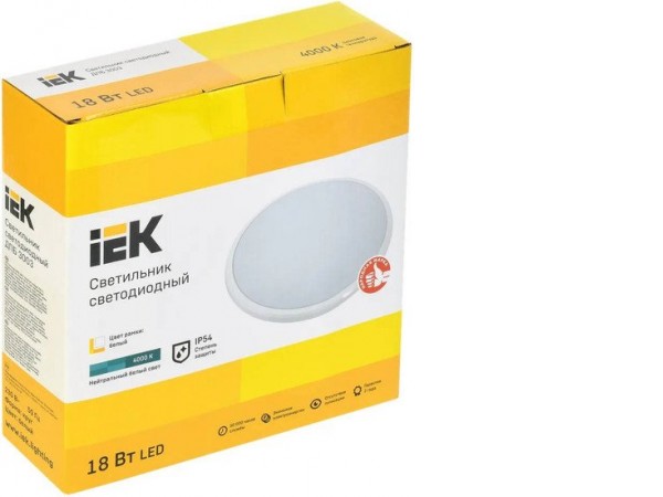 Светильник IEK LDPB0-3003-18-4000-K01 (белый)