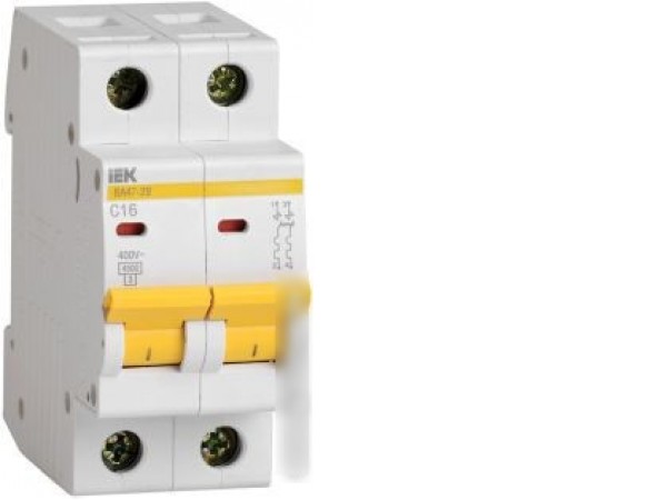 Выключатель автоматический IEK ВА47-29 2Р 50А 45кА С MVA20-2-050-C