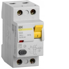 Дифференциальный автомат IEK ВД1-63 2Р 50А 30мА MDV10-2-050-030