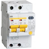 Дифференциальный автомат IEK АД12 2P 16А 10мА тип AC MAD10-2-016-C-010