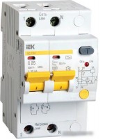Дифференциальный автомат IEK АД-12М 2Р 25А 30мА MAD12-2-025-C-030