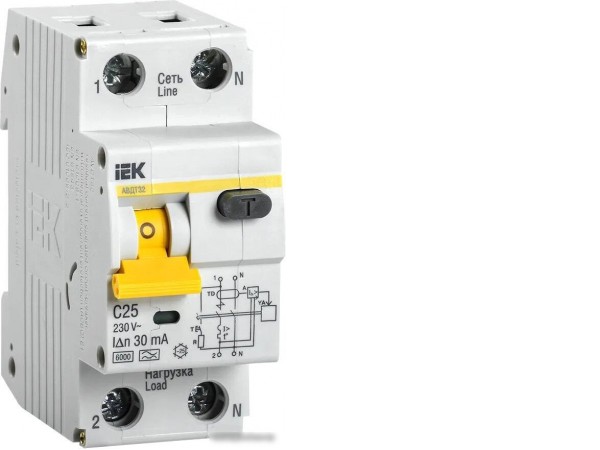 Дифференциальный автомат IEK АВДТ 32 C25 MAD22-5-025-C-30
