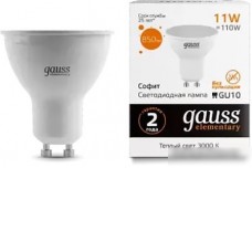 Светодиодная лампочка Gauss Elementary MR16 11W 850lm 3000K GU10 13611