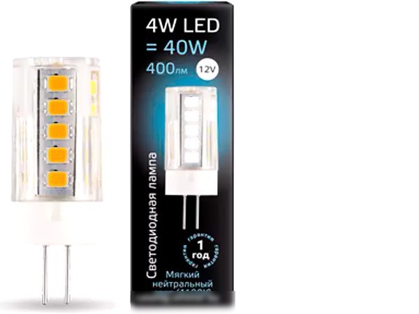 Светодиодная лампочка Gauss Elementary G4 12V 4W 400lm 4100K 10724