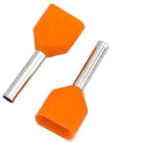 Наконечник-гильза для кабеля IEK НГИ2 0.5-8 UTE10-D1-8-100 (20 шт, оранжевый/серый)