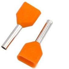 Наконечник-гильза для кабеля IEK НГИ2 0.5-8 UTE10-D1-8-100 (20 шт, оранжевый/серый)