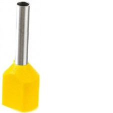 Наконечник-гильза для кабеля IEK НШвИ 2x1.0-10 UTE10-D2-3-100 (100 шт, желтый)