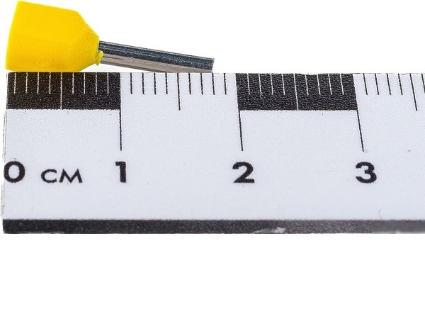 Наконечник-гильза для кабеля IEK НШвИ 2x1.0-10 UTE10-D2-3-100 (100 шт, желтый)