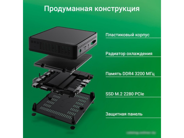 Компактный компьютер Digma Mini Office DPCN-4BXW01
