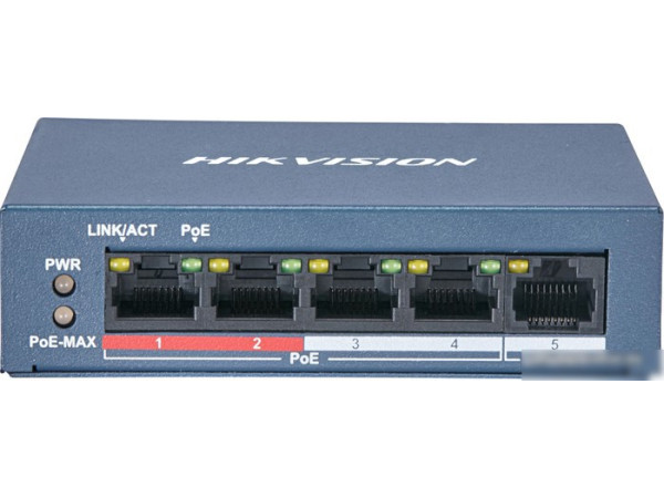 Неуправляемый коммутатор Hikvision DS-3E0105P-E/M(B)