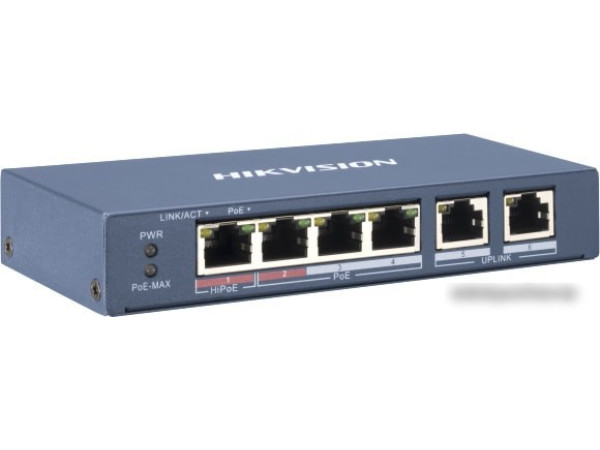 Коммутатор Hikvision DS-3E0106P-E/M