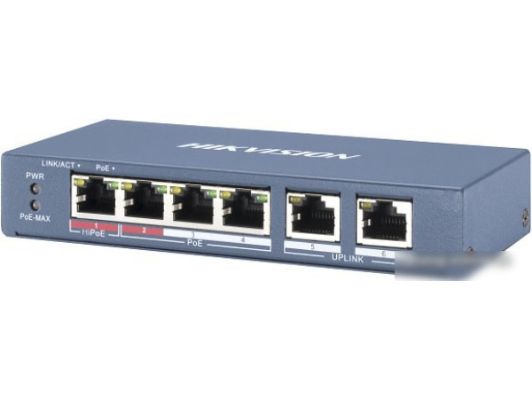Коммутатор Hikvision DS-3E0106P-E/M
