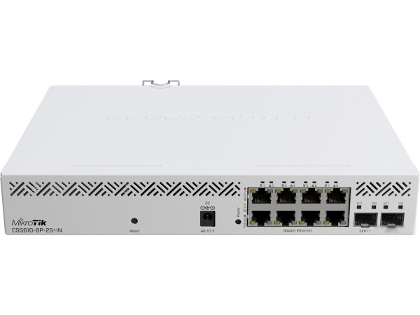Управляемый коммутатор 2-го уровня Mikrotik CSS610-8P-2S+IN
