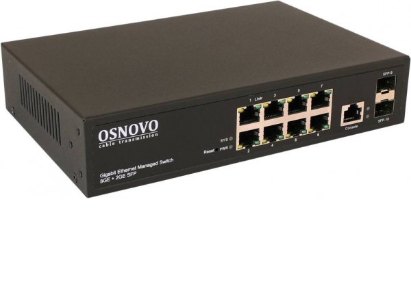 Управляемый коммутатор уровня 2+ Osnovo SW-70802/L2