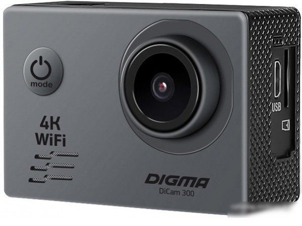 Экшен-камера Digma DiCam 300 (серый)