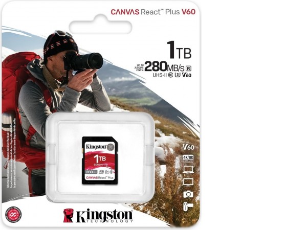 Карта памяти Kingston Canvas React Plus V60 SDXC 1TB