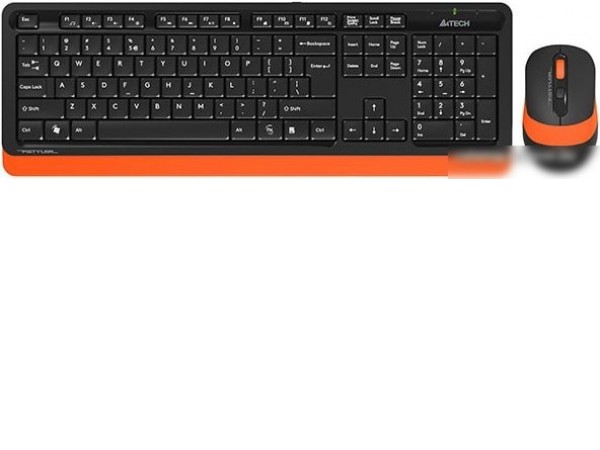 Офисный набор A4Tech Fstyler FG1010 (черный/оранжевый)