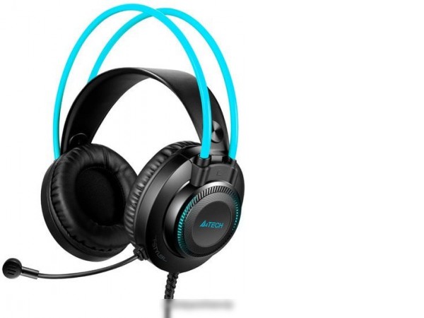 Наушники A4Tech Fstyler FH200i (черный/голубой)