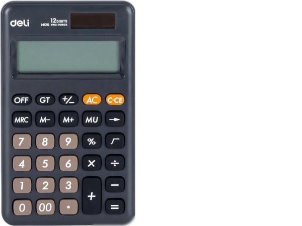 Калькулятор Deli EM120 (черный)