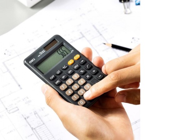 Калькулятор Deli EM120 (черный)