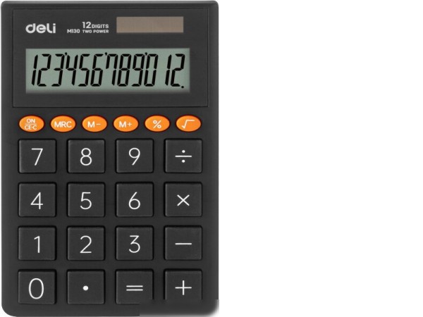 Калькулятор Deli EM130 (серый)