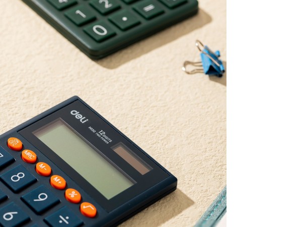 Калькулятор Deli EM130 (серый)