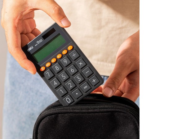 Калькулятор Deli EM130 (серый)