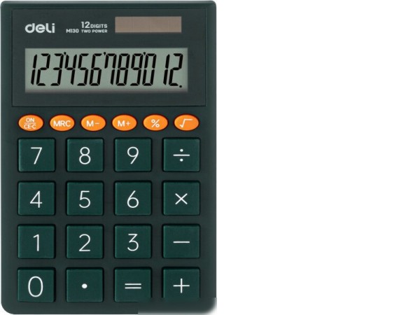 Калькулятор Deli EM130 (зеленый)