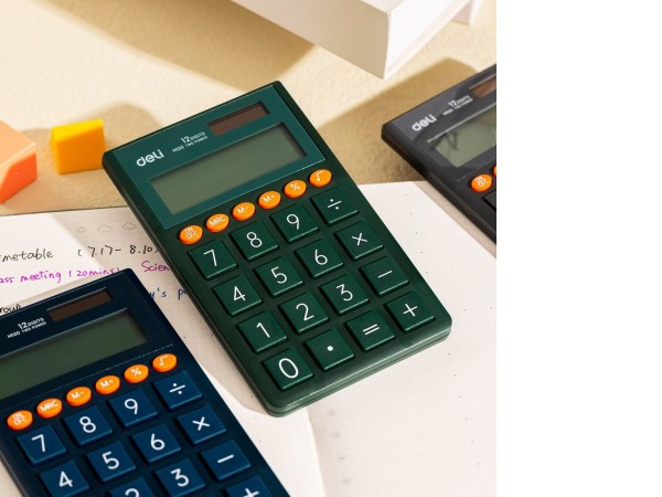 Калькулятор Deli EM130 (зеленый)