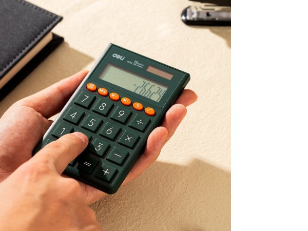 Калькулятор Deli EM130 (зеленый)