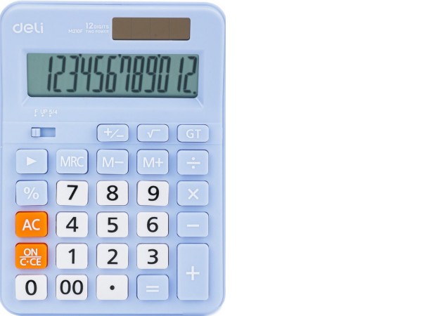 Калькулятор Deli EM210F (голубой)