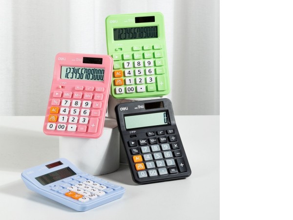 Калькулятор Deli EM210F (розовый)