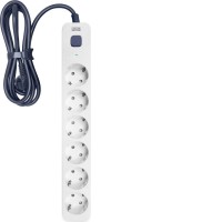 Стабилизатор Powercom SP-06W (1.8м, 6 розеток, белый/серый)