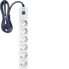 Стабилизатор Powercom SP-06W (5м, 6 розеток, белый/серый)