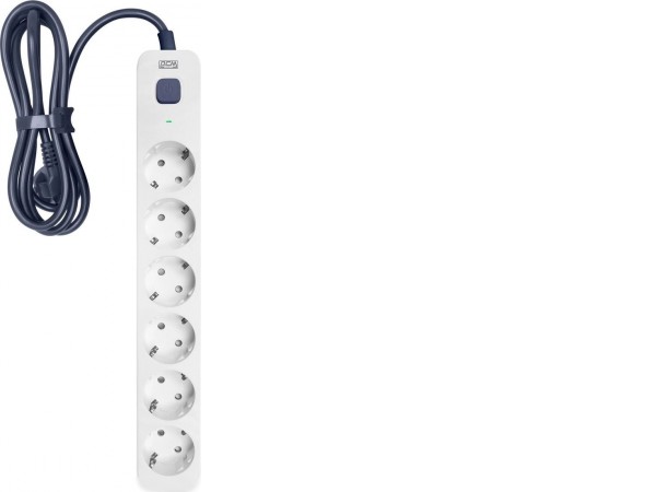 Стабилизатор Powercom SP-06W (5м, 6 розеток, белый/серый)