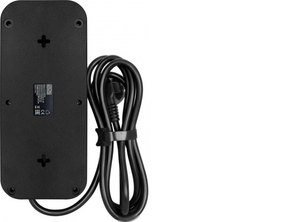 Стабилизатор Powercom SP-08 USB03AB (3м, 8 розеток, черный)
