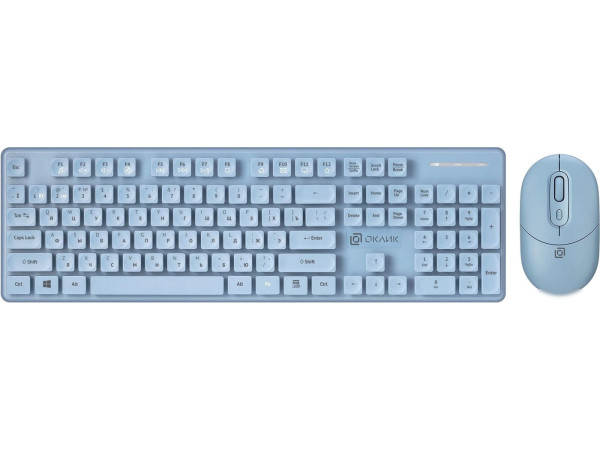 Офисный набор Oklick S265W (голубой)