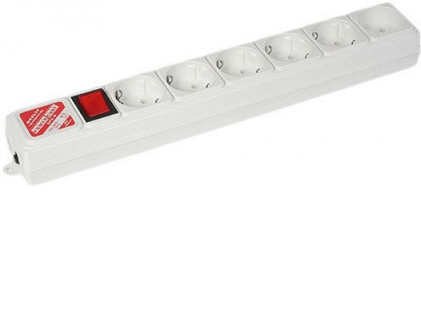 Сетевой фильтр Power Cube 6 розеток, серый, 5 м (SPG(5+1)-B-15)