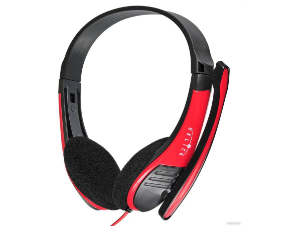 Наушники Oklick HS-M150 (черный/красный)