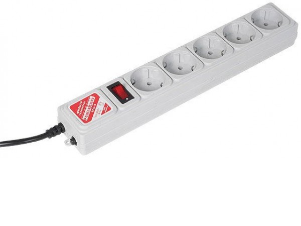 Сетевой фильтр Power Cube 5 розеток, серый, 5 м (SPG-B-15)