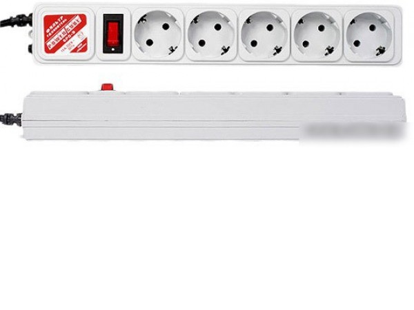 Сетевой фильтр Power Cube 5 розеток, серый, 5 м (SPG-B-15)